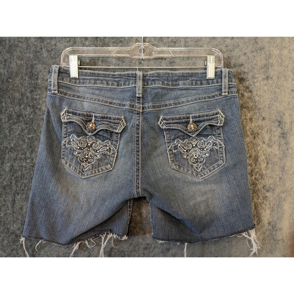 Wrangler Rock 47 Embellished Cutoff Shorts Size 7 Rhinestone Cowgirl Western - Picture 1 of 7